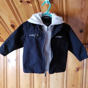 Toddler Kenneth Cole black zip up jacket hoodie